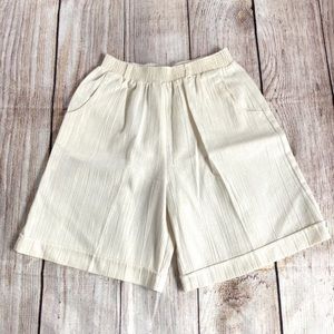 Vintage Woven Textured Short Cottagecore high rise shorts comfy Beach We…